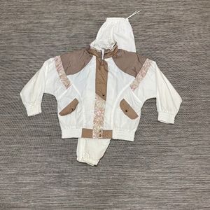 Vintage White and Biege Track suit